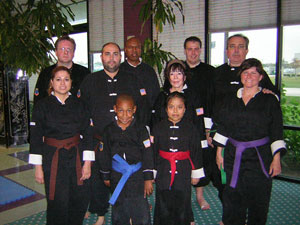 Wang's Martial Arts Kung Fu rank test picture.