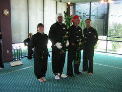 Wang's Martial Artrs black belt sparring picture