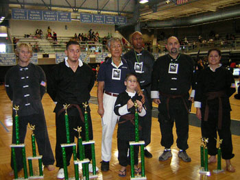Wang's Martial Arts student in tournament picture